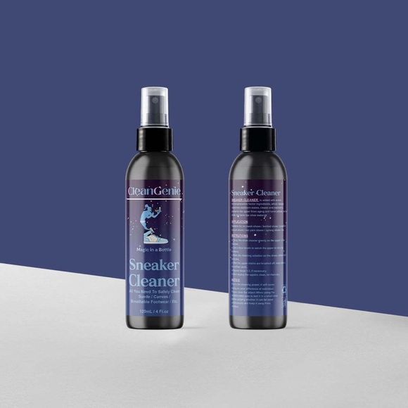 CleanGenie Shoe Care Essentials Cleaning Kit 3pc. Sneaker Cleaner, Brush, Towel - Picture 2 of 4